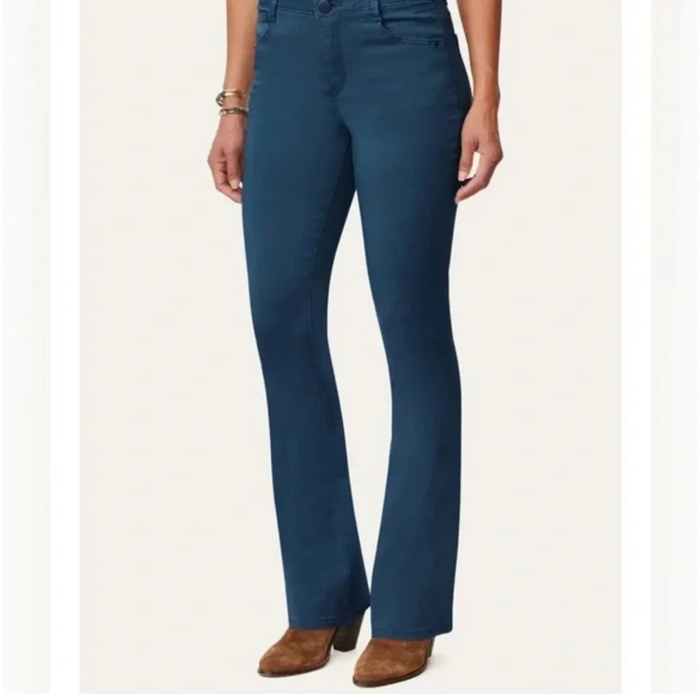 NWT Democracy Ab Solution Teal Itty Bitty Boot Jeans Size 16 - Picture 2 of 6